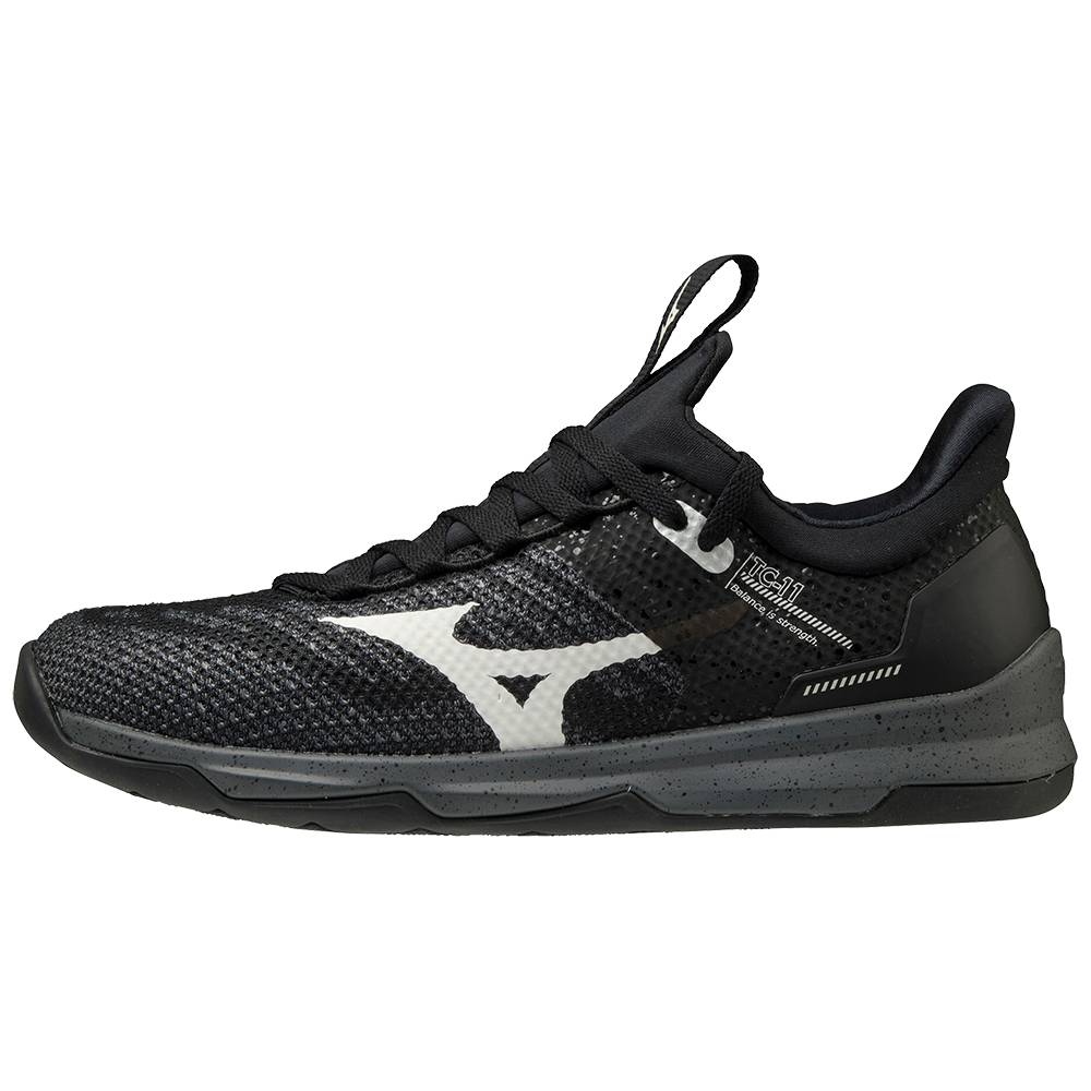 Womens Mizuno TC-11 Training Shoes Black/White Philippines (ZLRVQE140)